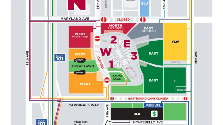 state farm parking map